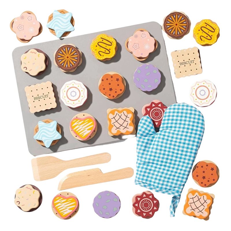 Kitchen Kids Baking Set - WOWFU-Set di biscotti in legno per