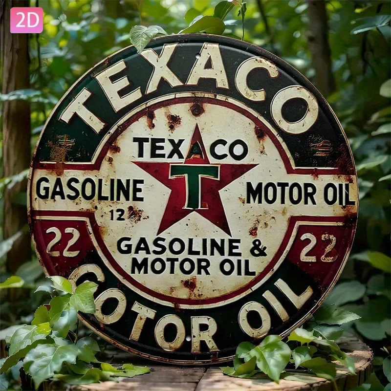 Kitchen Uncle - Insegna metallica vintage Texaco Oil: decorazione