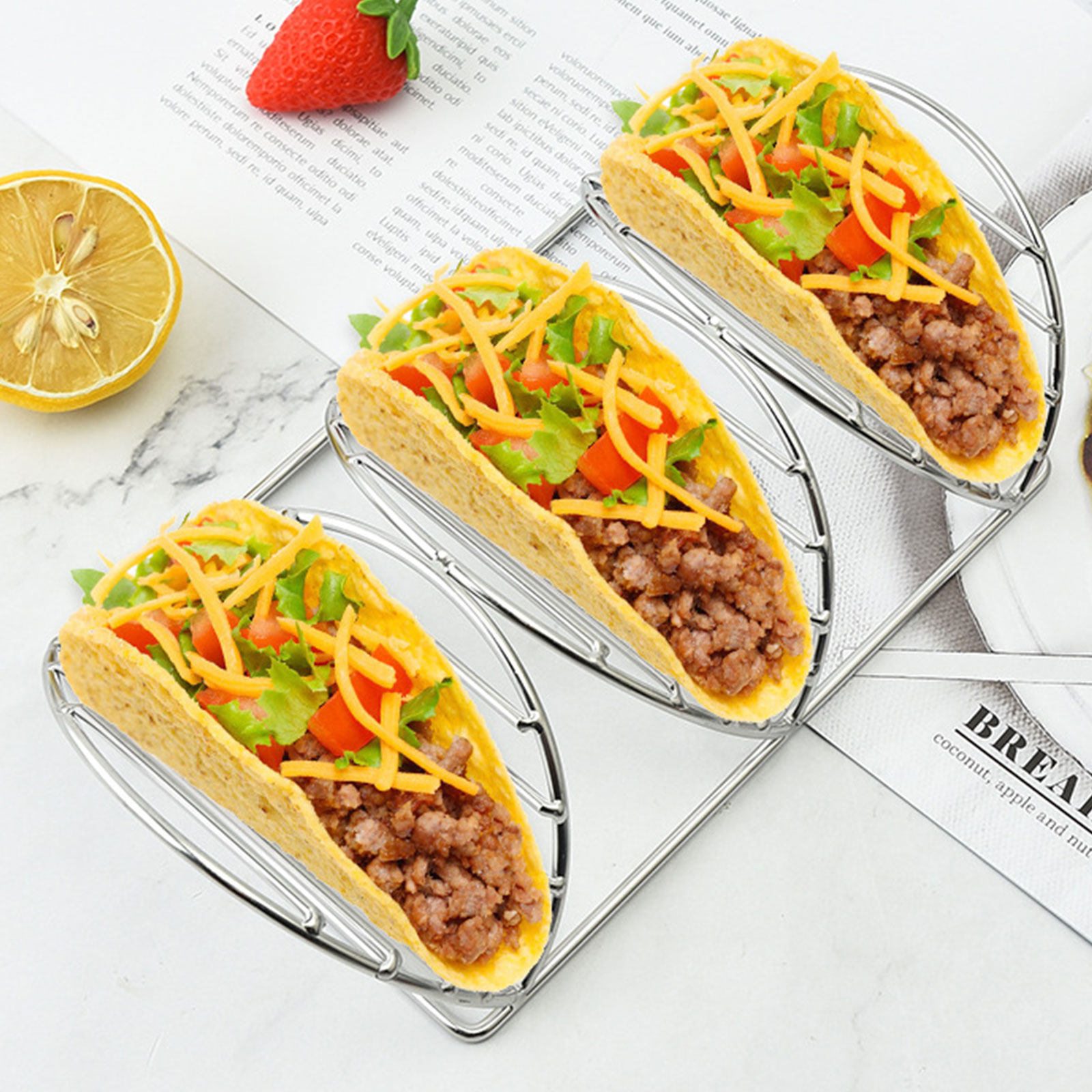 Porta Tacos in Acciaio Inox co - Kitchen Baking Rack recensione e prezzo